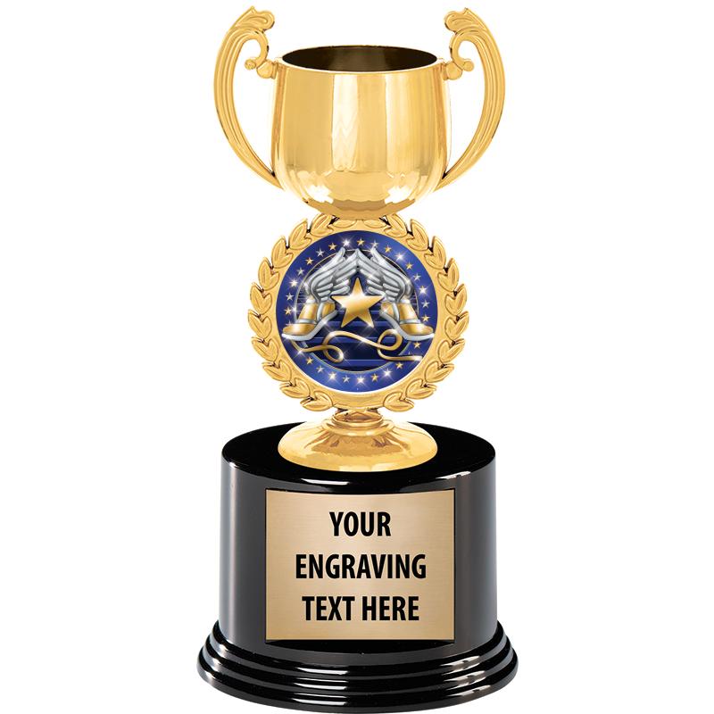 8" CHAPLET CUP GLD W/RND BS