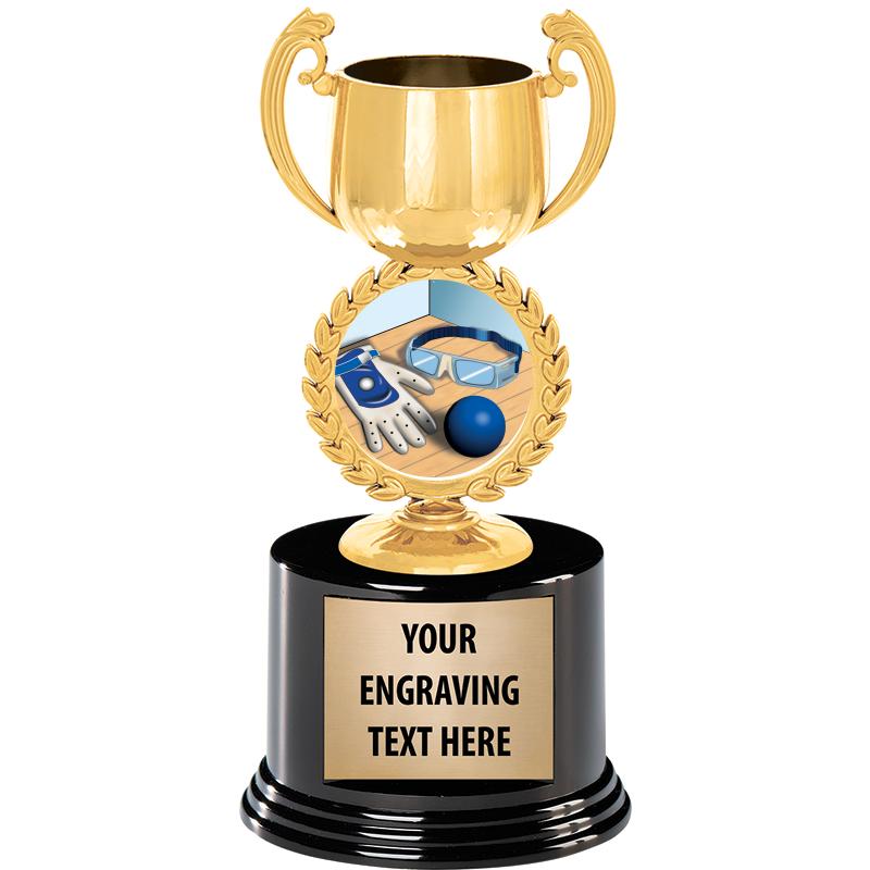 8" CHAPLET CUP GLD W/RND BS