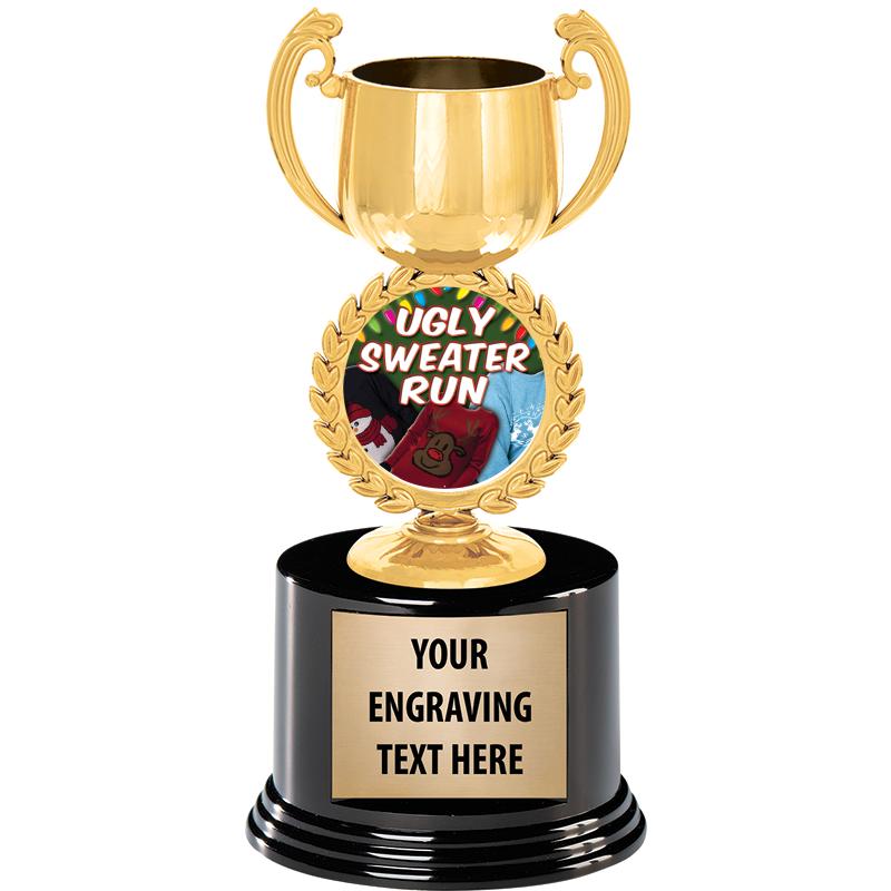 8" CHAPLET CUP GLD W/RND BS