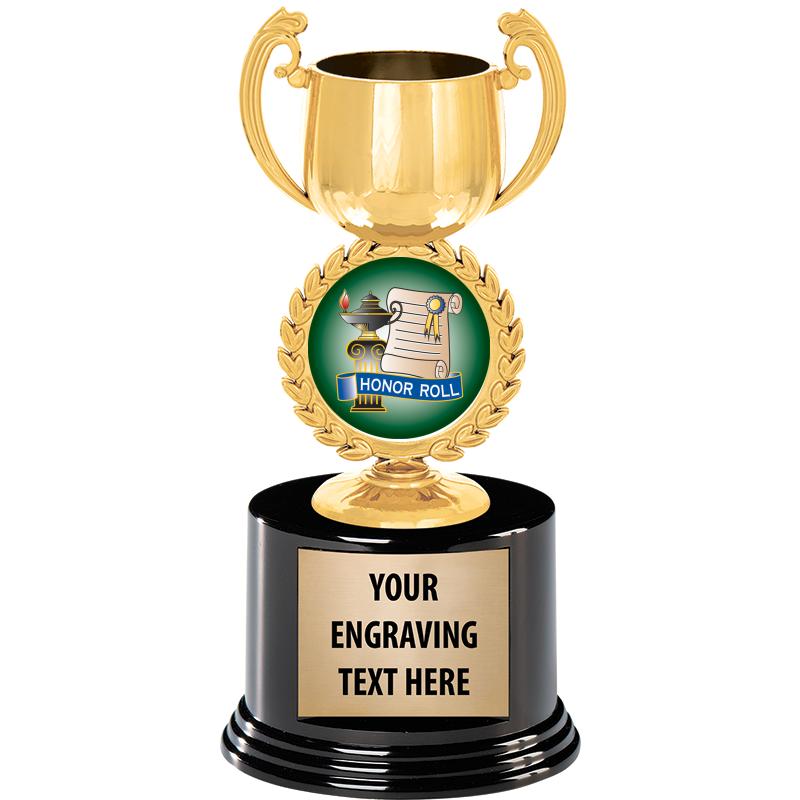 8" CHAPLET CUP GLD W/RND BS