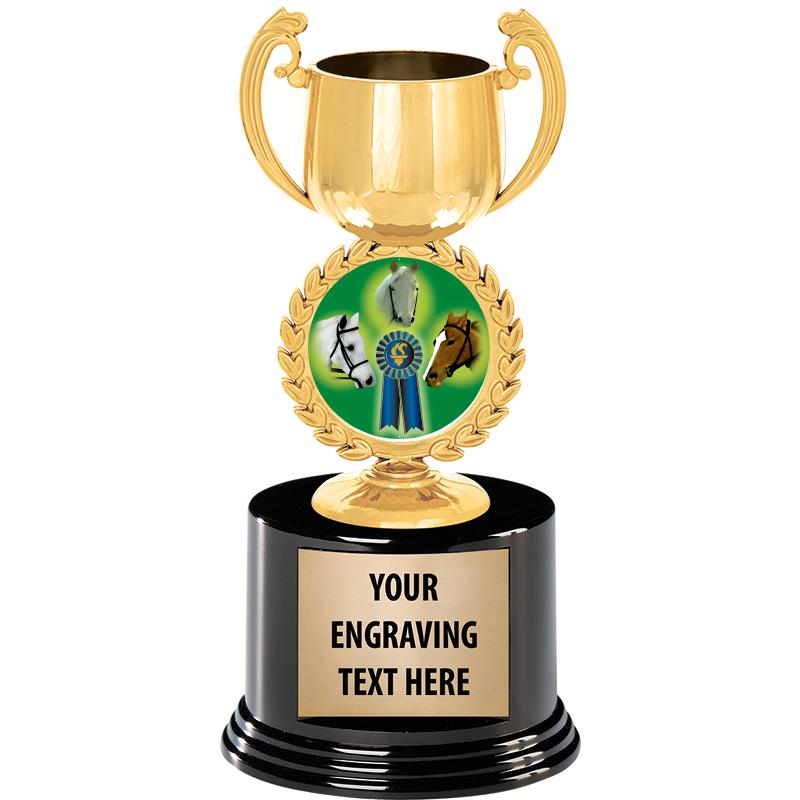 8" CHAPLET CUP GLD W/RND BS