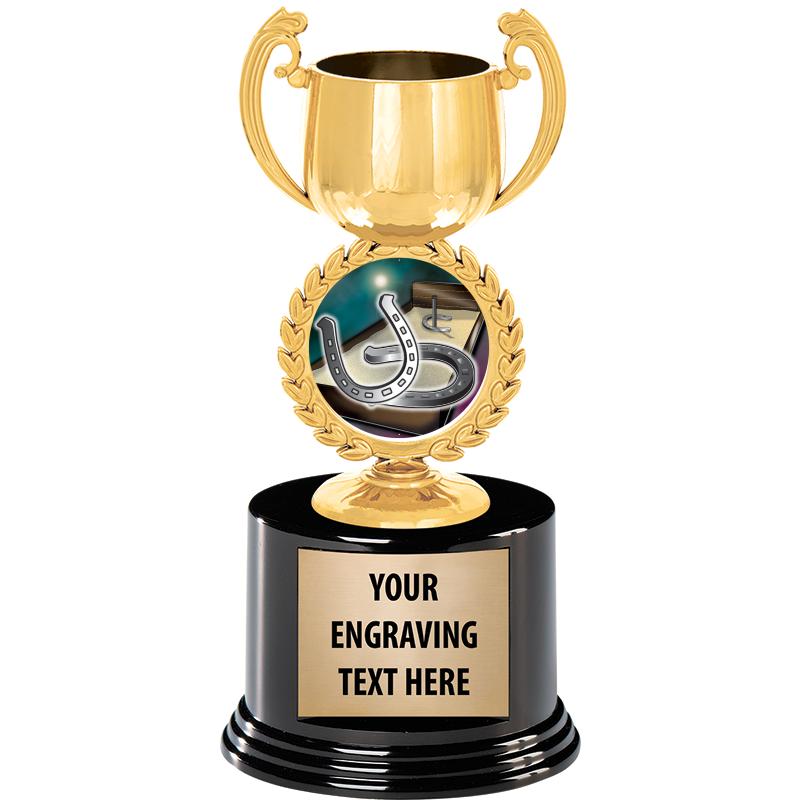 8" CHAPLET CUP GLD W/RND BS