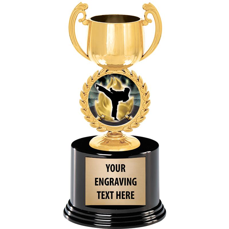 8" CHAPLET CUP GLD W/RND BS