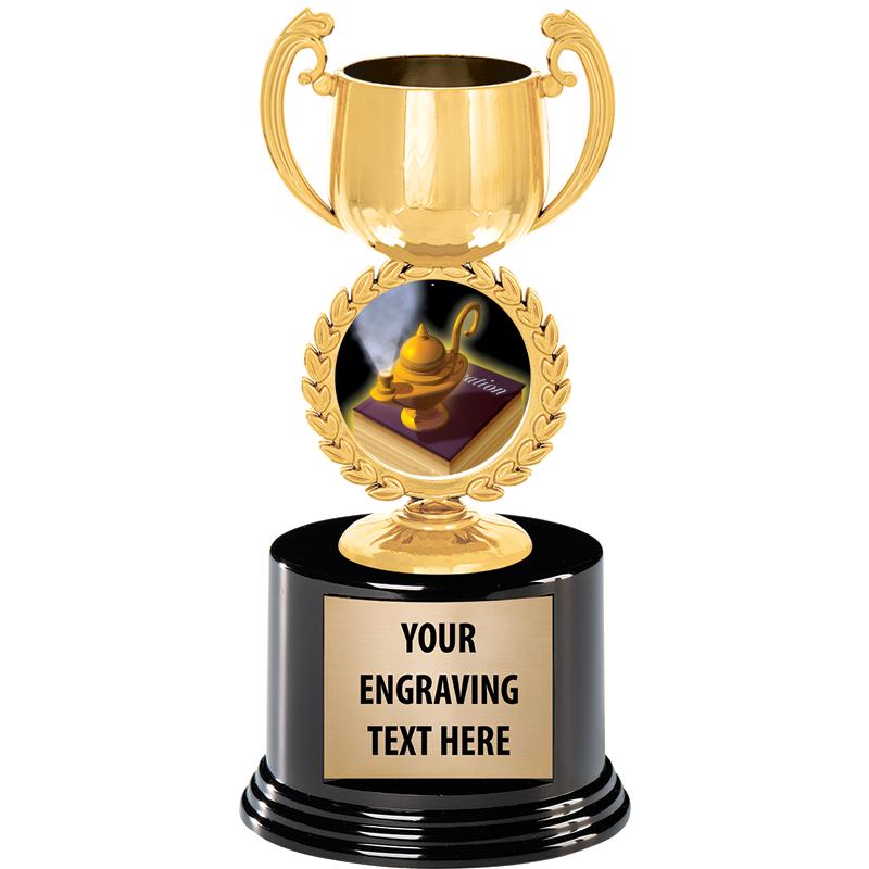 8" CHAPLET CUP GLD W/RND BS