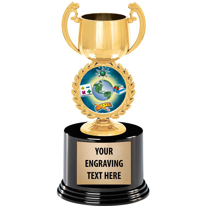 8" CHAPLET CUP GLD W/RND BS