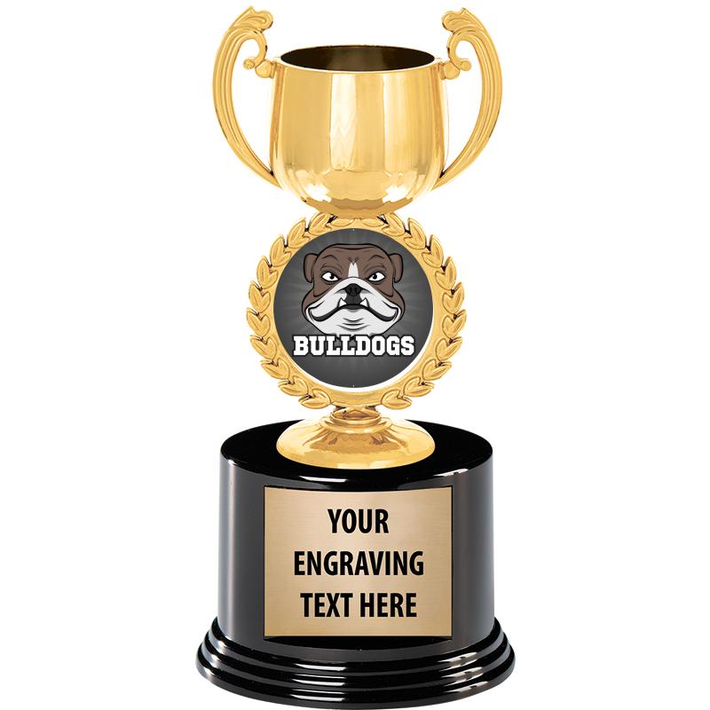 8" CHAPLET CUP GLD W/RND BS