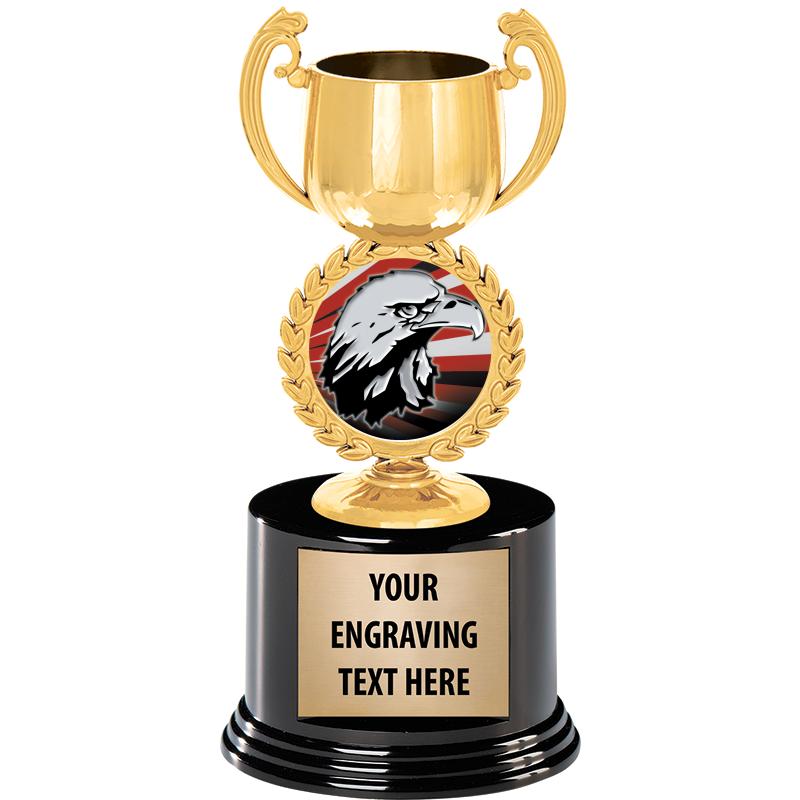 8" CHAPLET CUP GLD W/RND BS