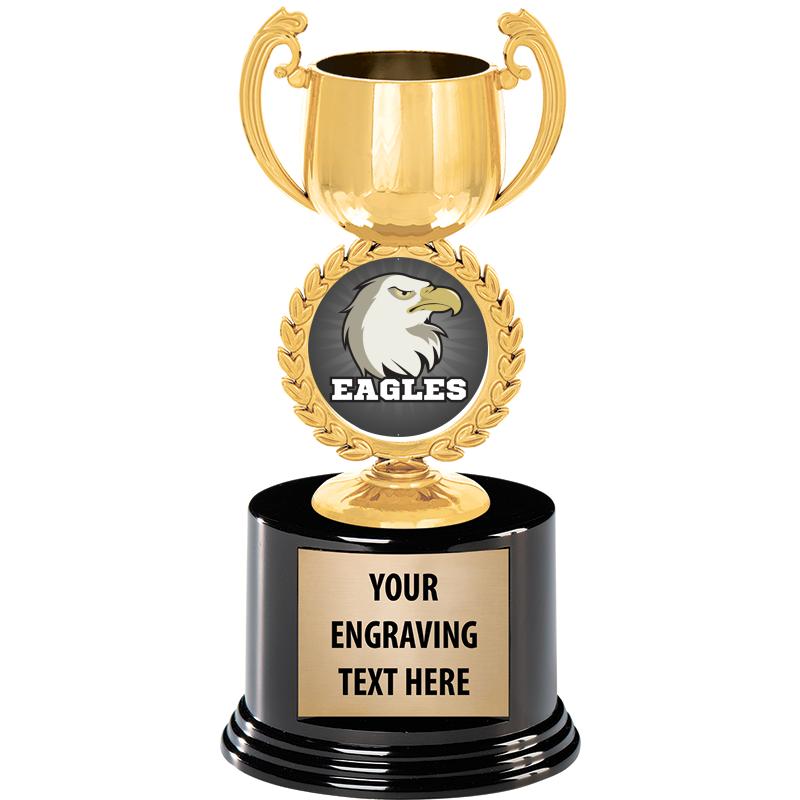 8" CHAPLET CUP GLD W/RND BS