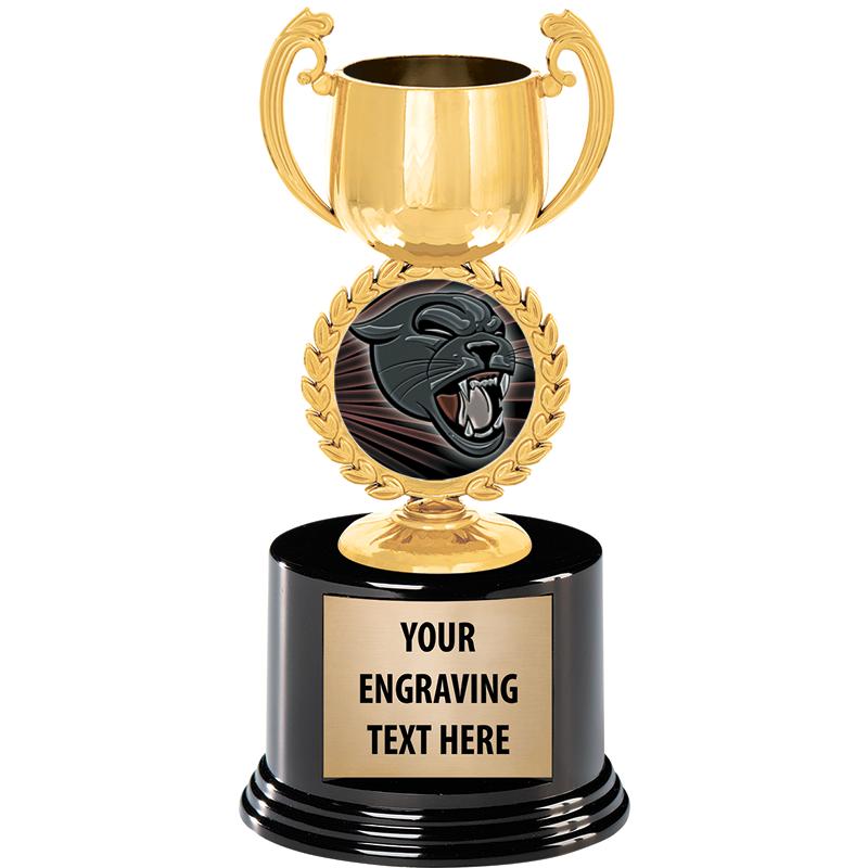 8" CHAPLET CUP GLD W/RND BS