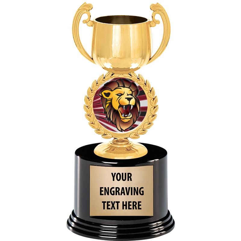 8" CHAPLET CUP GLD W/RND BS