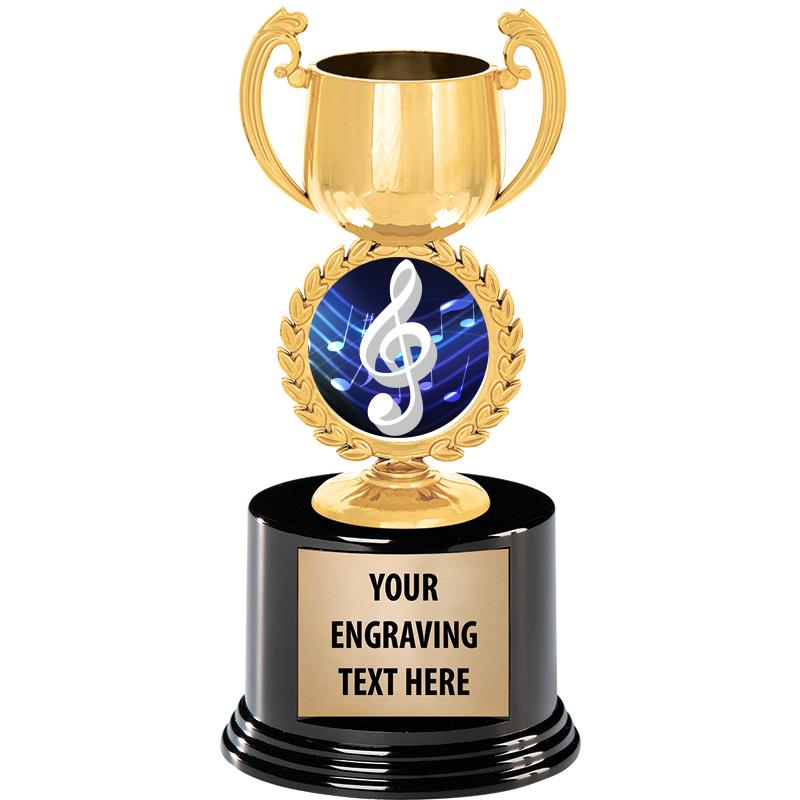 8" CHAPLET CUP GLD W/RND BS