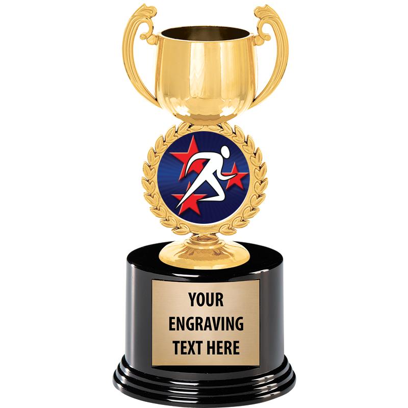 8" CHAPLET CUP GLD W/RND BS