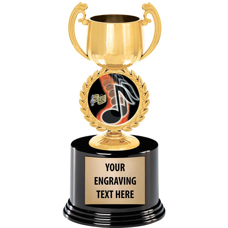 8" CHAPLET CUP GLD W/RND BS