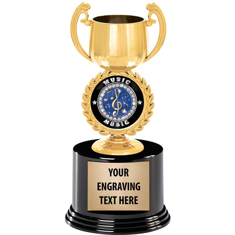 8" CHAPLET CUP GLD W/RND BS