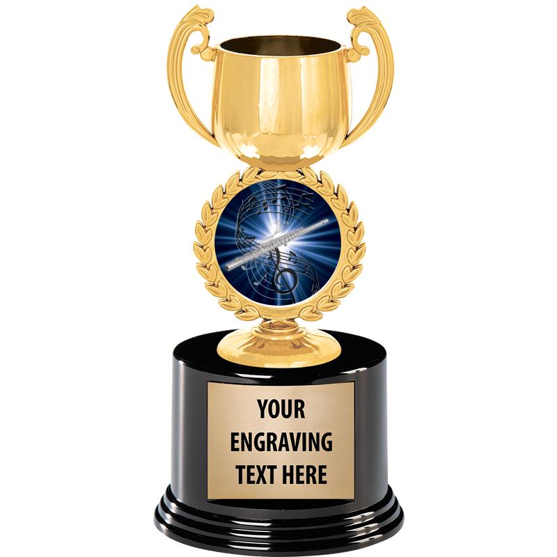 8" CHAPLET CUP GLD W/RND BS