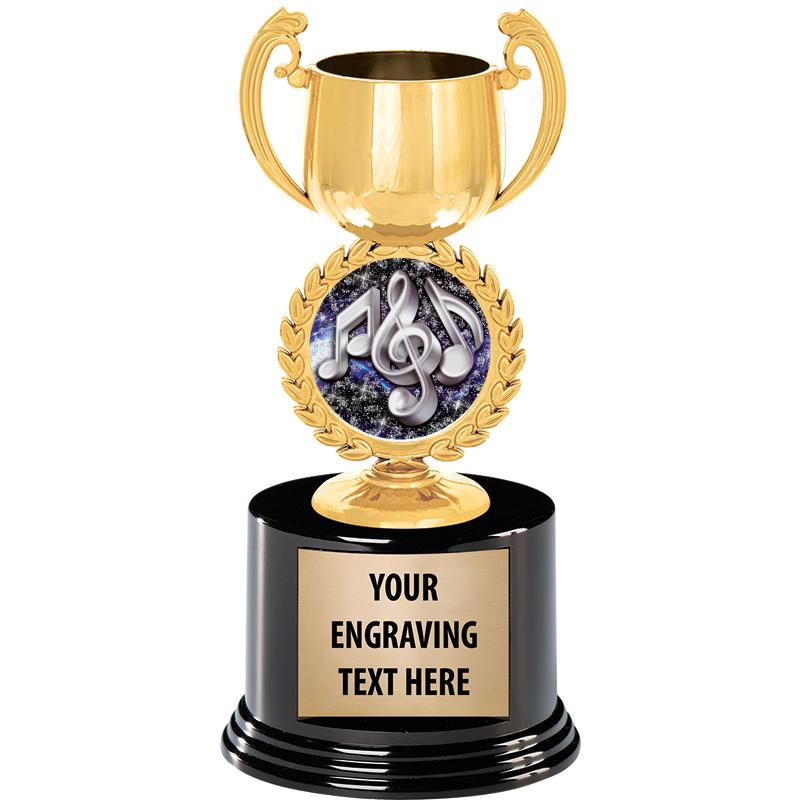 8" CHAPLET CUP GLD W/RND BS