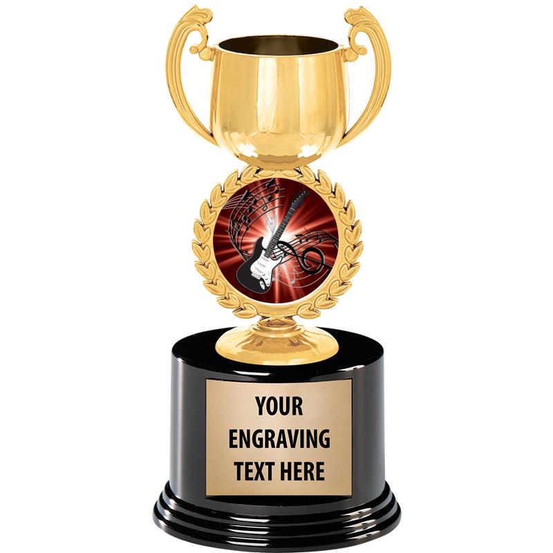 8" CHAPLET CUP GLD W/RND BS