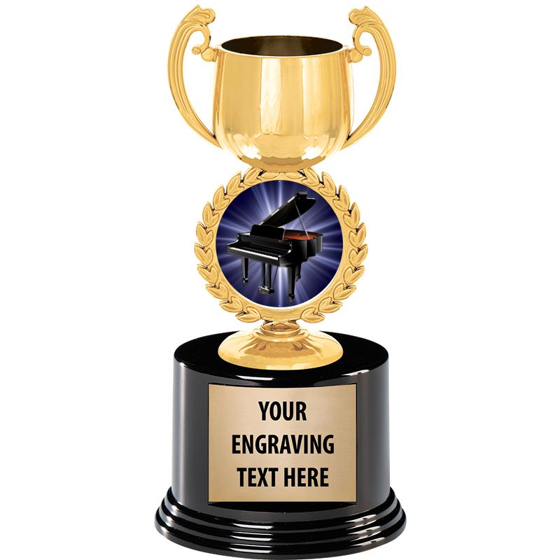 8" CHAPLET CUP GLD W/RND BS