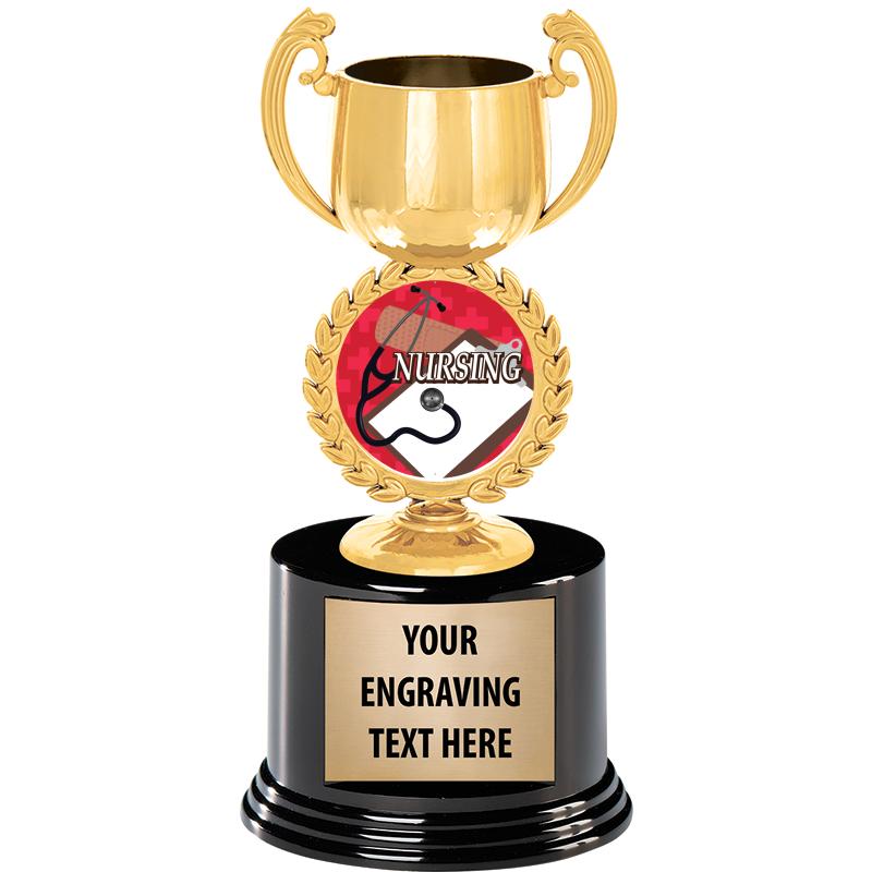 8" CHAPLET CUP GLD W/RND BS