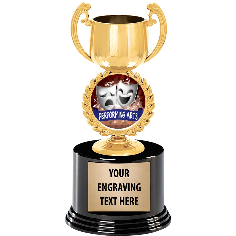 8" CHAPLET CUP GLD W/RND BS