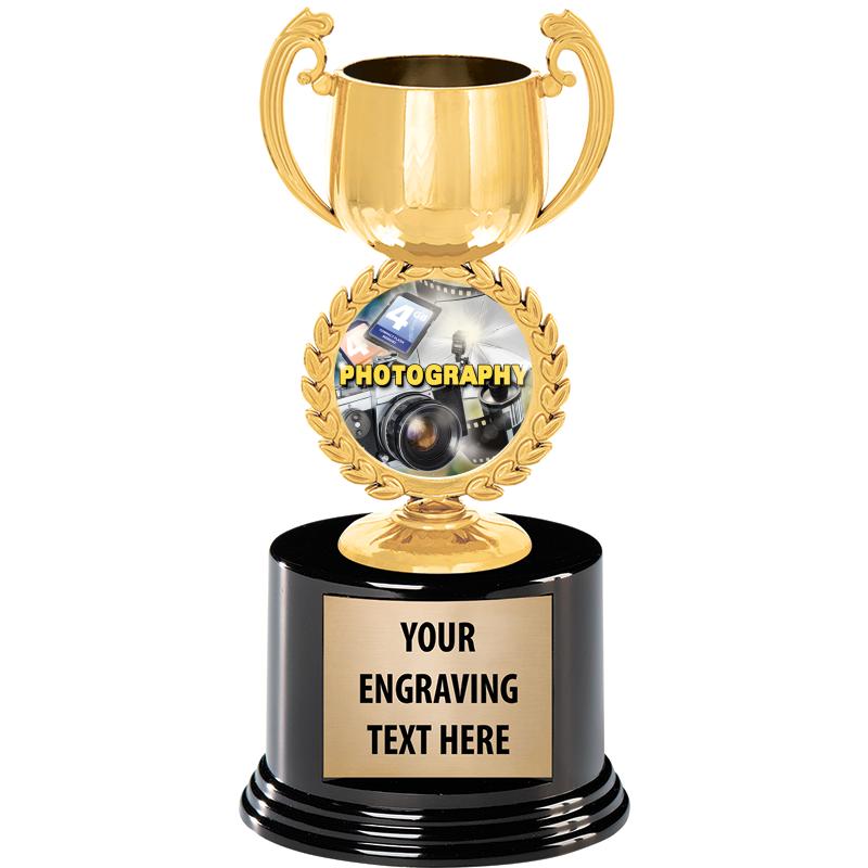 8" CHAPLET CUP GLD W/RND BS