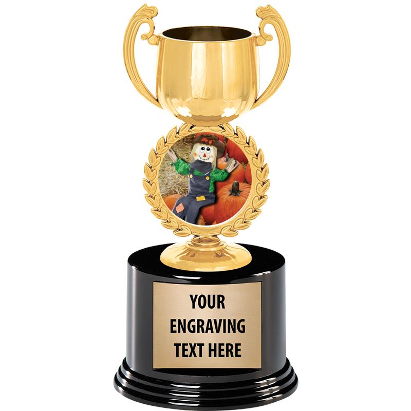 8" CHAPLET CUP GLD W/RND BS