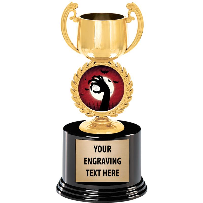 8" CHAPLET CUP GLD W/RND BS