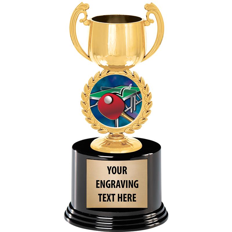 8" CHAPLET CUP GLD W/RND BS