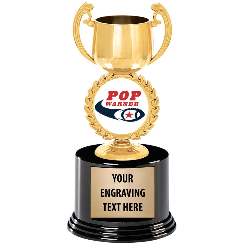 8" CHAPLET CUP GLD W/RND BS