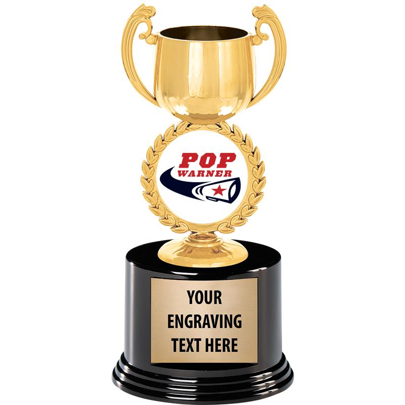 8" CHAPLET CUP GLD W/RND BS