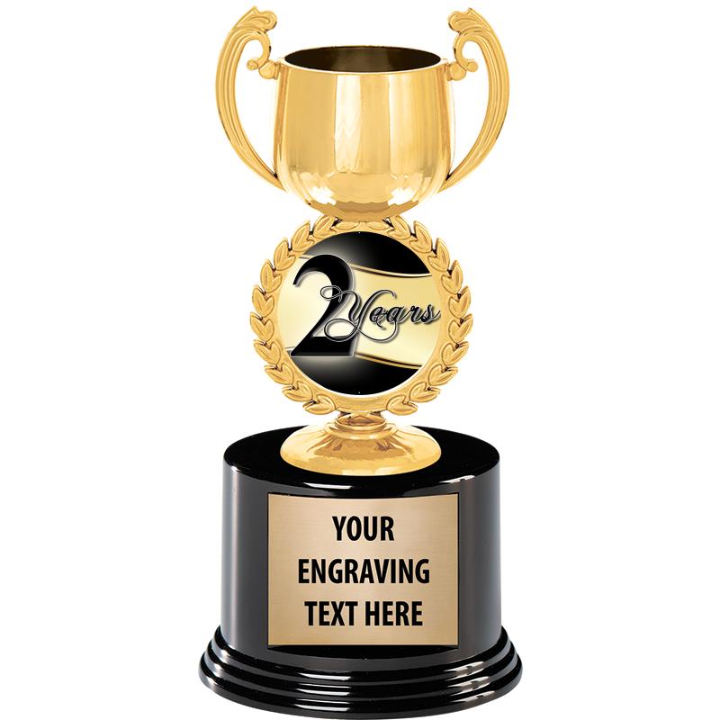 8" CHAPLET CUP GLD W/RND BS