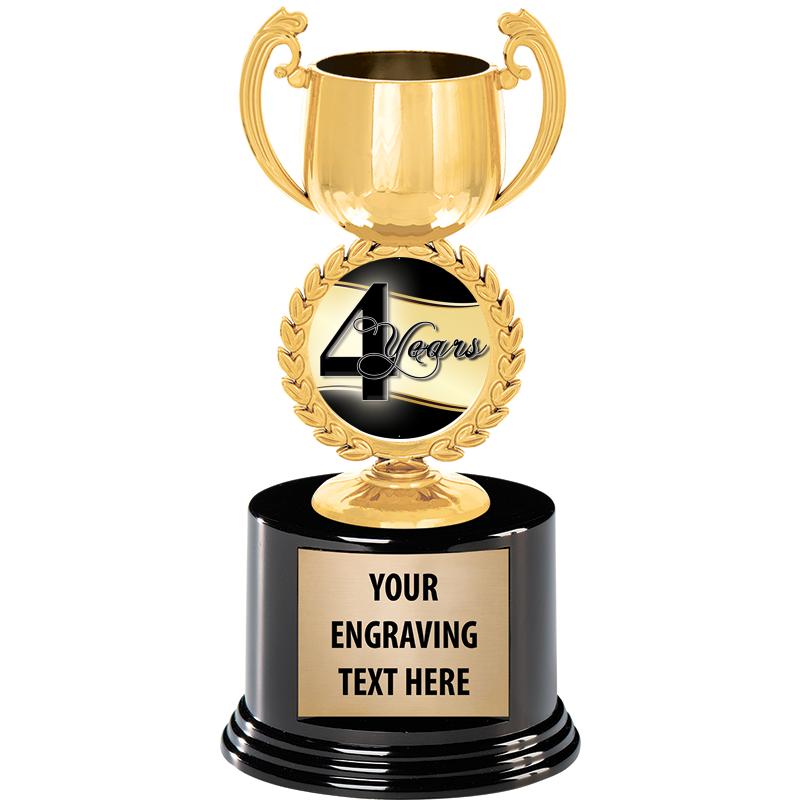 8" CHAPLET CUP GLD W/RND BS