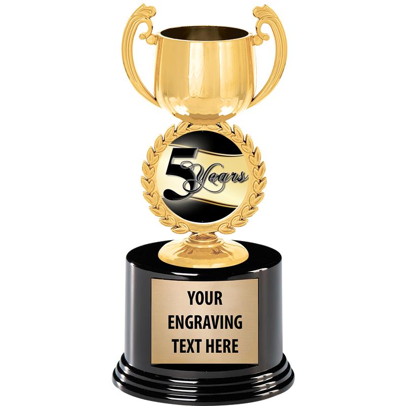 8" CHAPLET CUP GLD W/RND BS