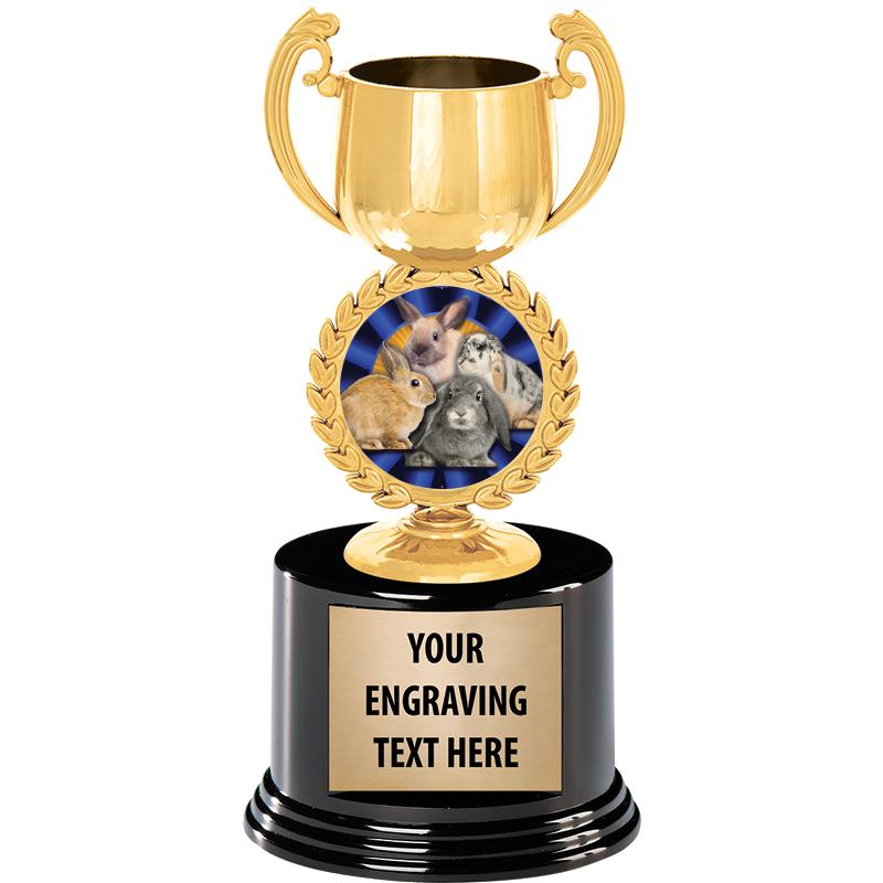 8" CHAPLET CUP GLD W/RND BS