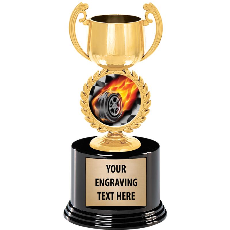 8" CHAPLET CUP GLD W/RND BS