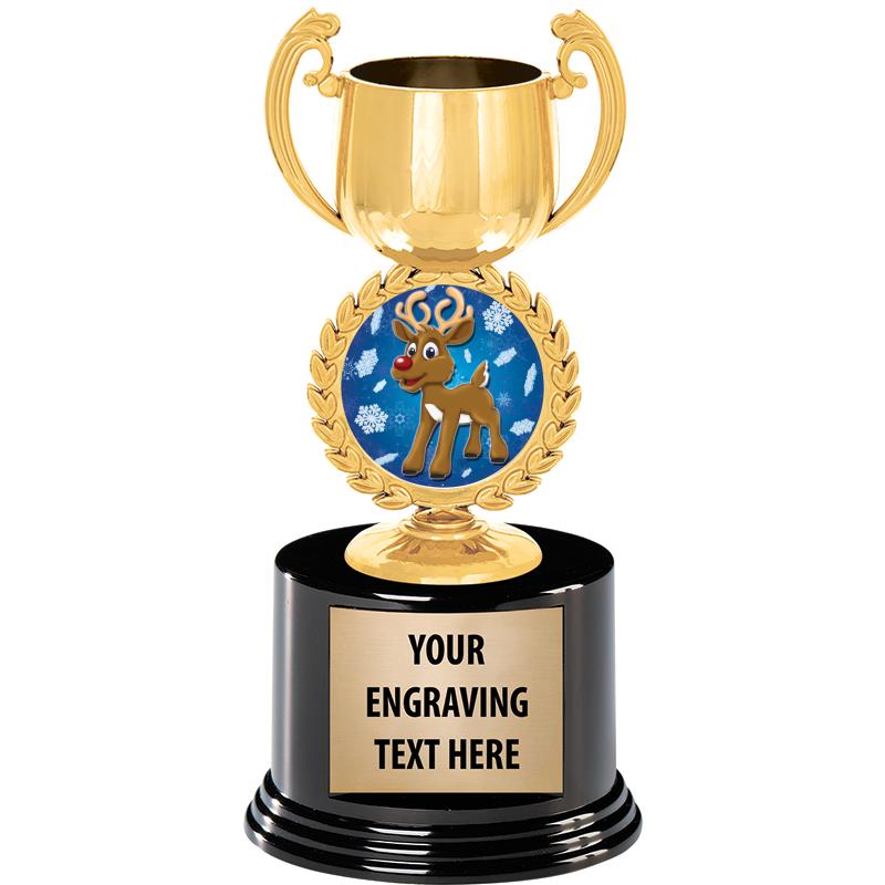 8" CHAPLET CUP GLD W/RND BS