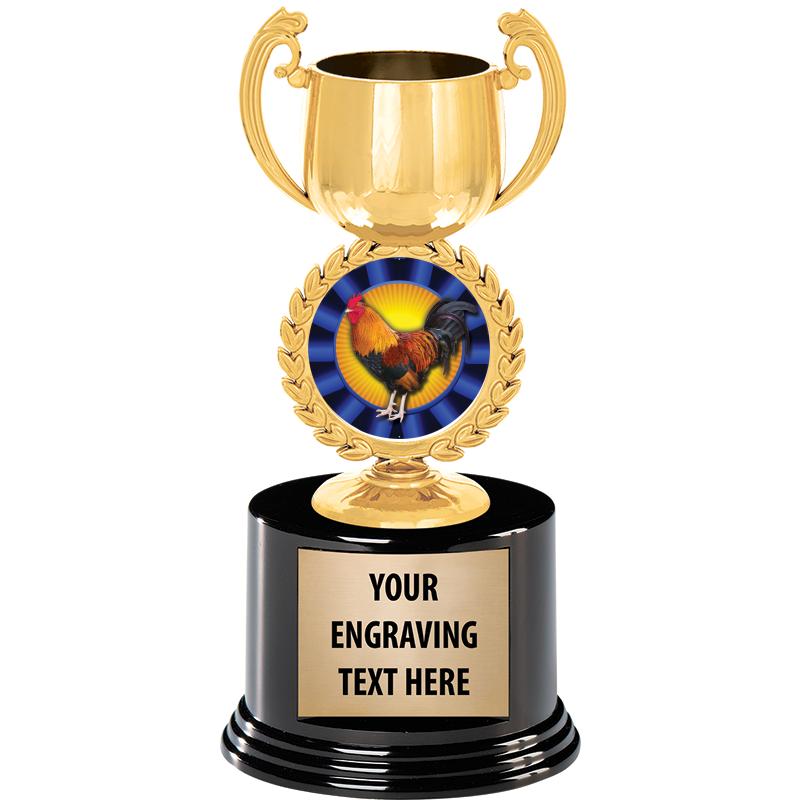 8" CHAPLET CUP GLD W/RND BS