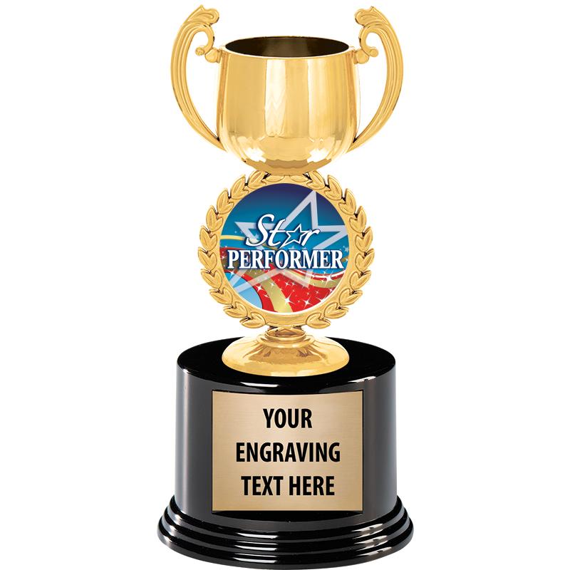 8" CHAPLET CUP GLD W/RND BS