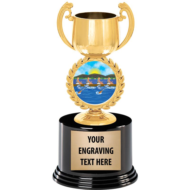 8" CHAPLET CUP GLD W/RND BS