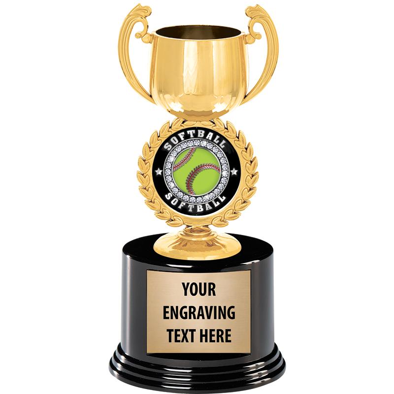 8" CHAPLET CUP GLD W/RND BS