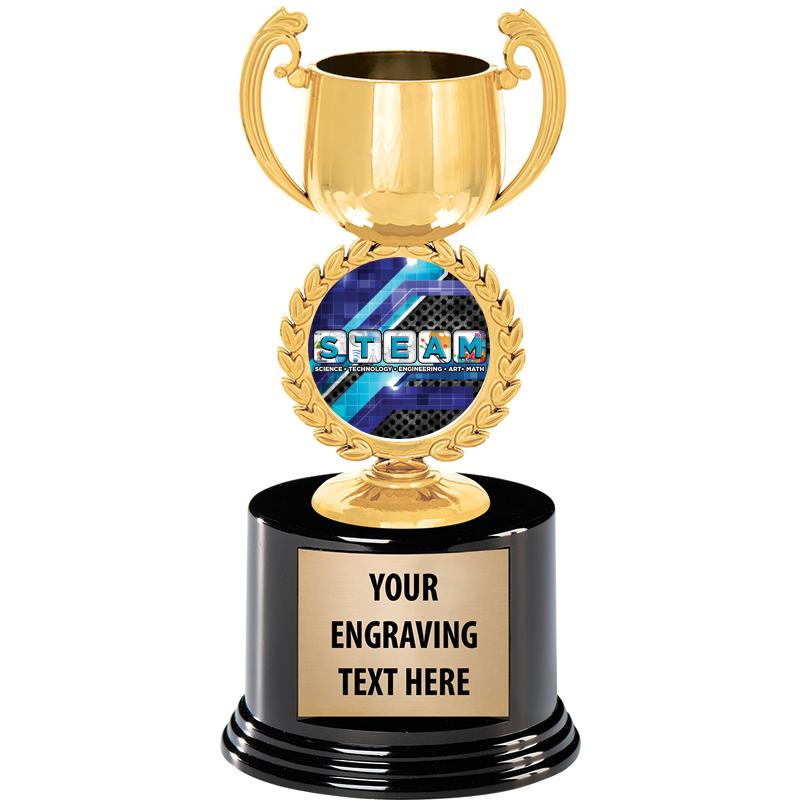 8" CHAPLET CUP GLD W/RND BS