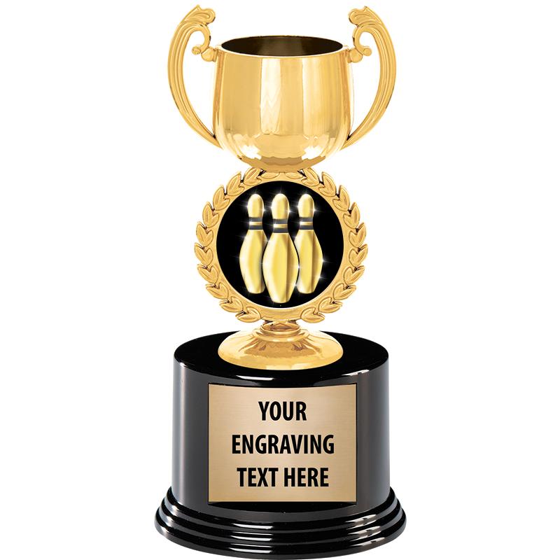 8" CHAPLET CUP GLD W/RND BS