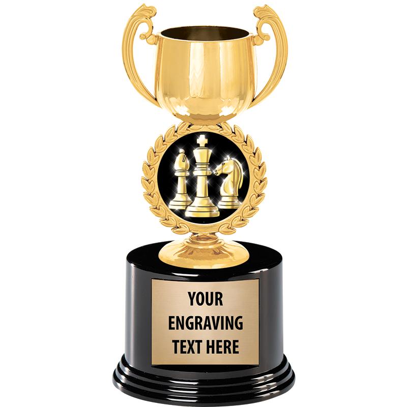 8" CHAPLET CUP GLD W/RND BS