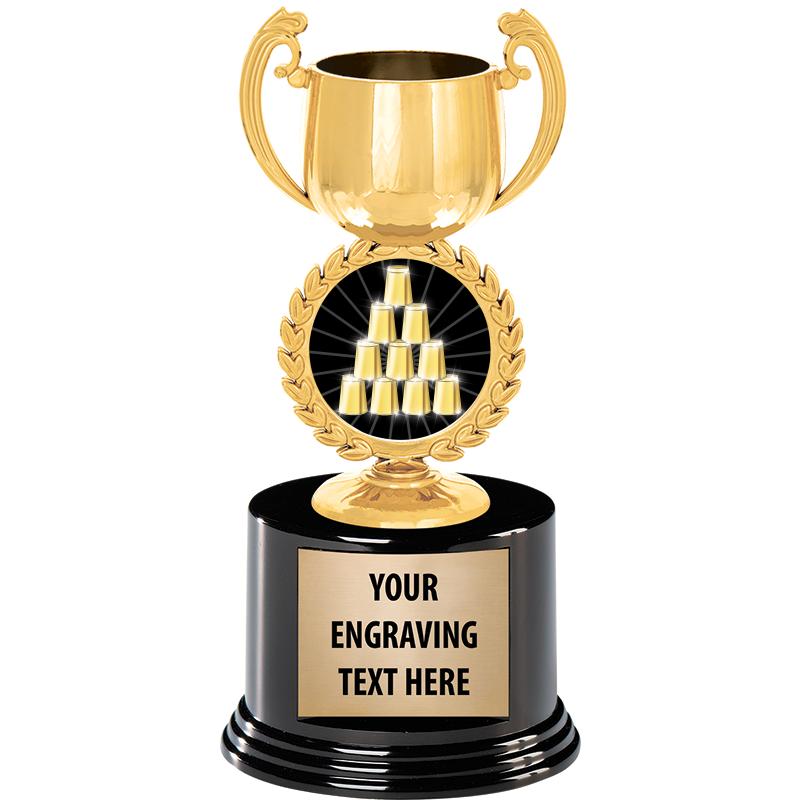 8" CHAPLET CUP GLD W/RND BS