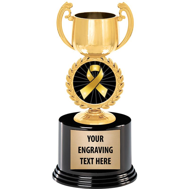 8" CHAPLET CUP GLD W/RND BS