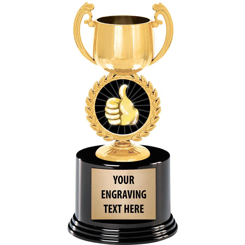 8" CHAPLET CUP GLD W/RND BS