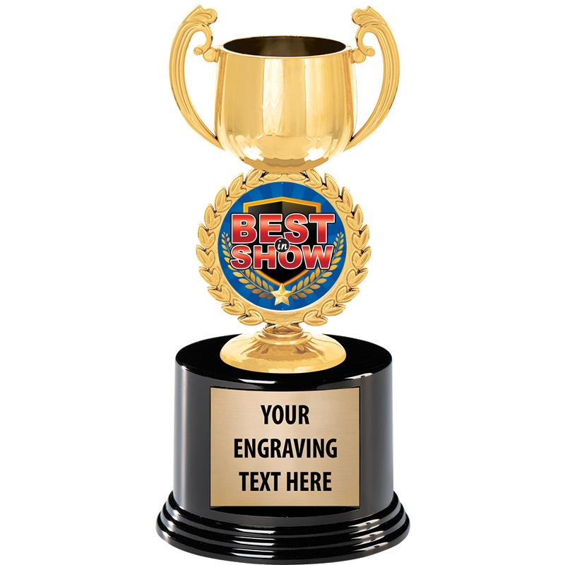 8" CHAPLET CUP GLD W/RND BS