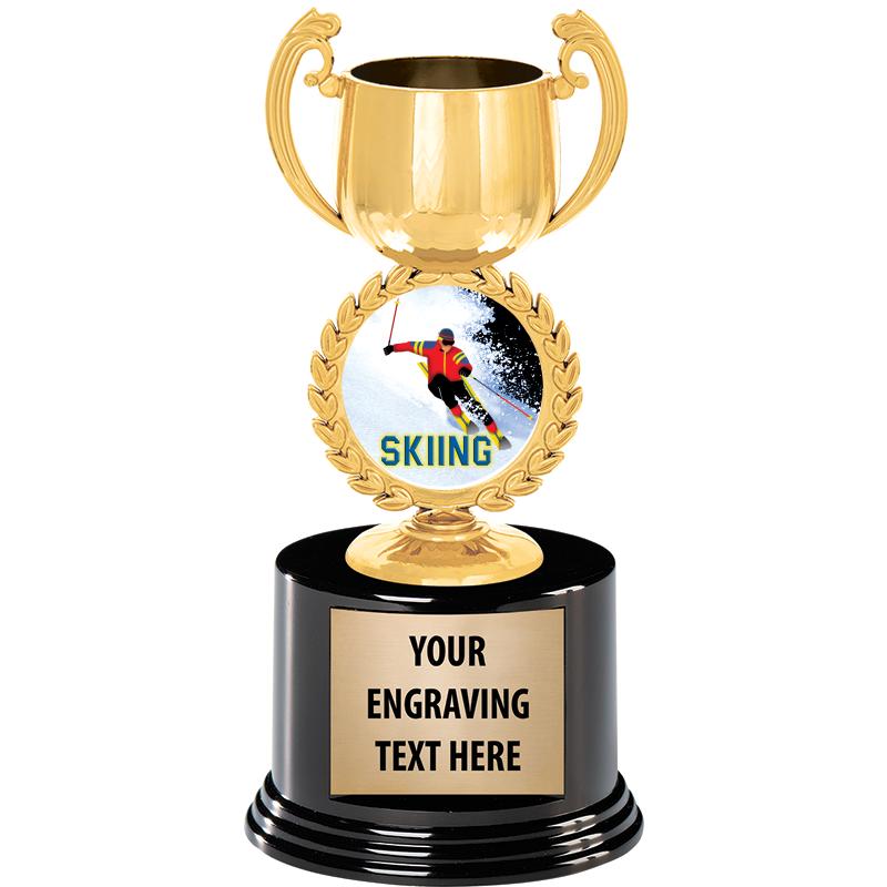 8" CHAPLET CUP GLD W/RND BS