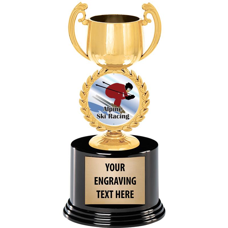 8" CHAPLET CUP GLD W/RND BS