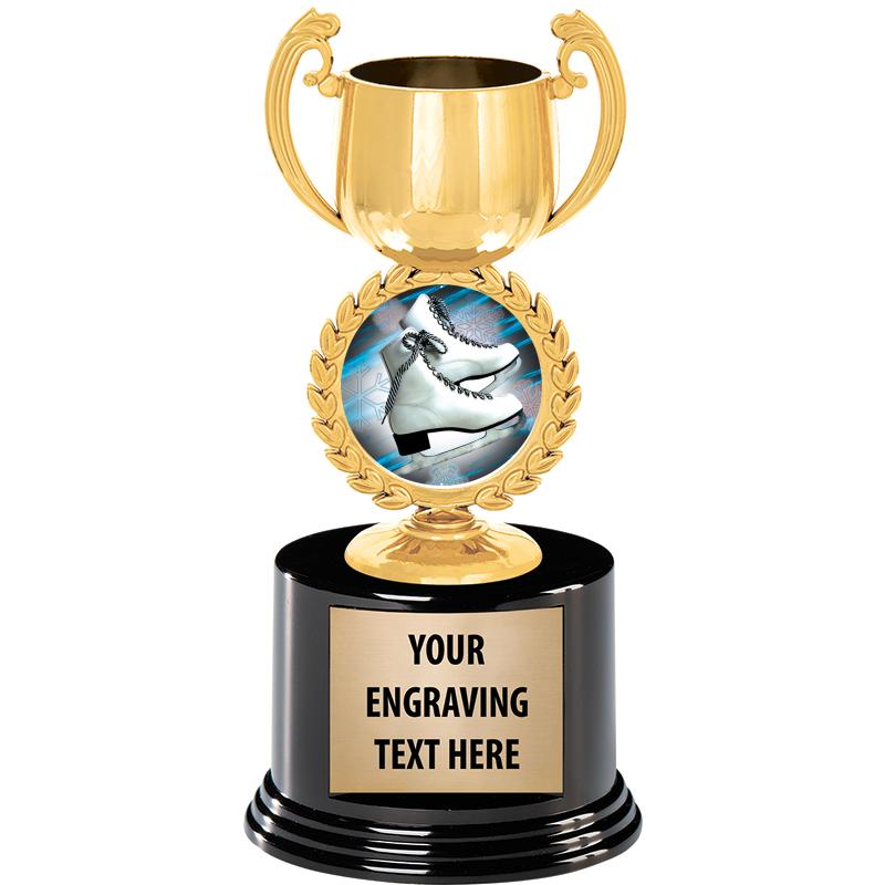 8" CHAPLET CUP GLD W/RND BS